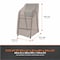 Modern Leisure Garrison Stackable/High Back Bar Chair Cover, Waterproof, 27 in. L x 27 in. W x 49 in. H, Sandstone 3076 - alternate 6